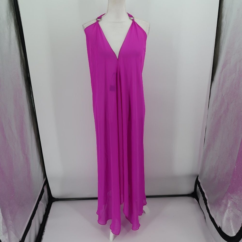 The Boutique Purple Chiffon Swimsuit Coverup One Size NWT